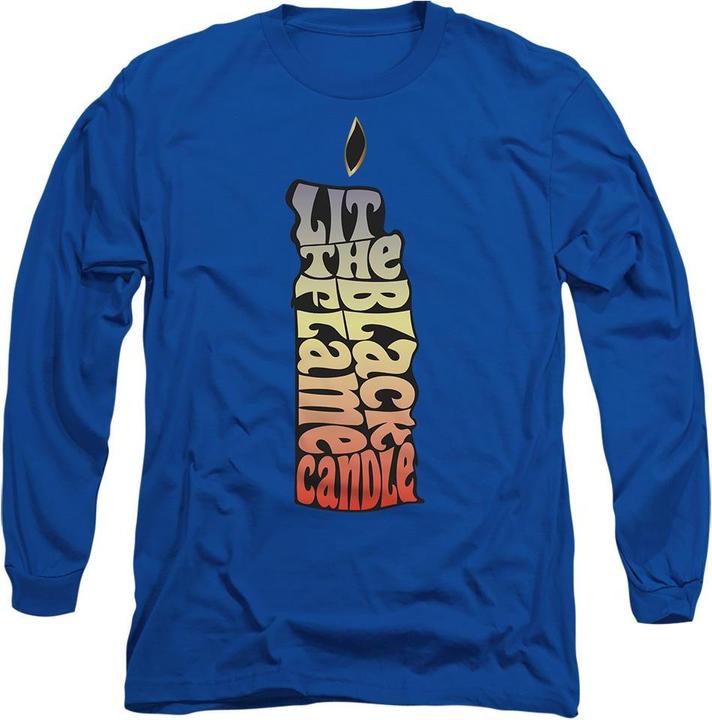 Actual product image Universal Textiles Unisex Adult Lit The Black Flame Candle T-Shirt (L)