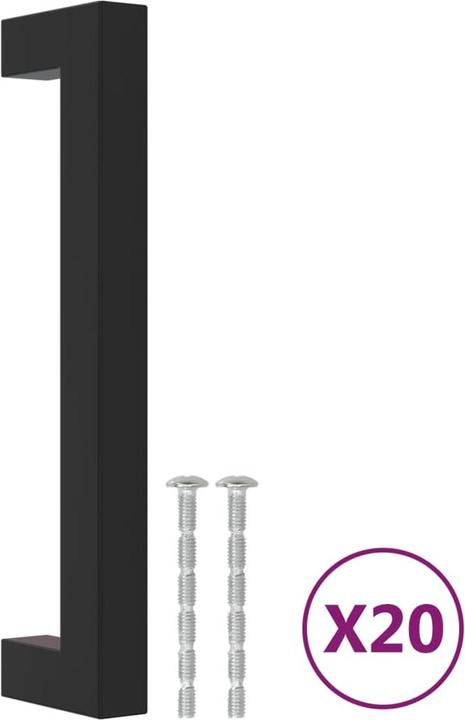 Immagine prodotto VidaXL Maniglie per mobili 20 pz. nere 128 mm in acciaio inox, colore