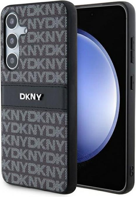 Immagine prodotto DKNY DKHCMPRTHSLK + S926 valigetta rigida in pelle Mono Stripe & Logo in metallo (Samsung Galaxy S24+)