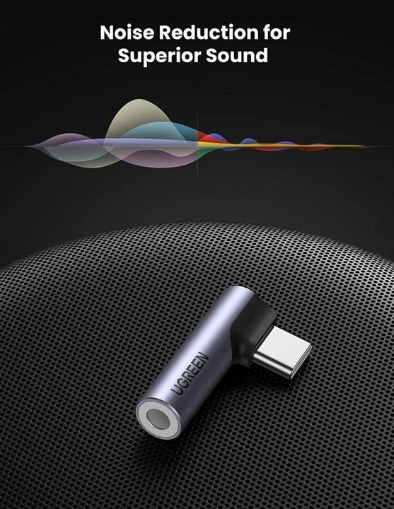 Actual product image Ugreen Angle plug (USB Type C, 3.5mm socket)