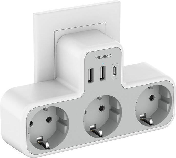 Produktbild Tessan Wandsteckdose (USB-C, USB-A, 6 x)