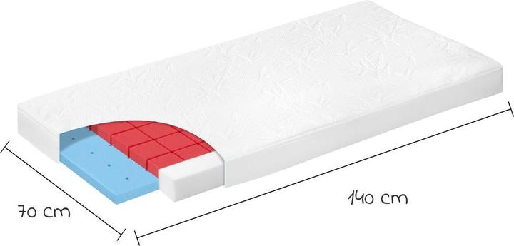 Actual product image Alvi Babymatratzen & Kindermatratzen Babybett-Matratze Bamboo Pro 70 x 140 cm (70 x 140 cm)