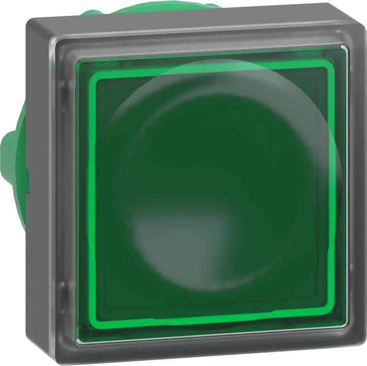Image du produit Schneider Electric 22mm Bouton-poussoir Vert Carré Illuminé