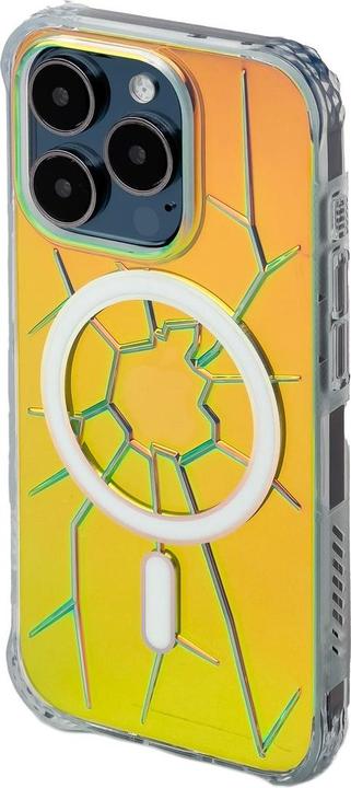 Image du produit Kingxbar Étui en silicone MagSafe PQY Crack Series pour iPhone 15 Pro Max - Holographique (Apple iPhone 15 Pro Max)