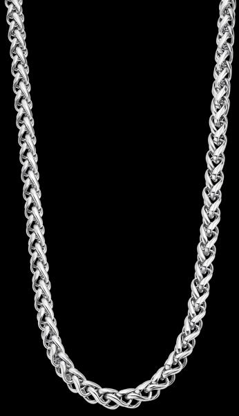 Actual product image Lotus Style - Massive men's necklace made of Men inack LS2222-1 / 11 steel (M) (Stainless steel)