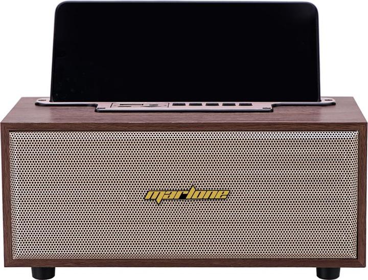 Actual product image Marlone Portable Bluetooth speaker 5.0 model Chicago 8W made of beech wood (5 h, Rechargeable battery operated)
