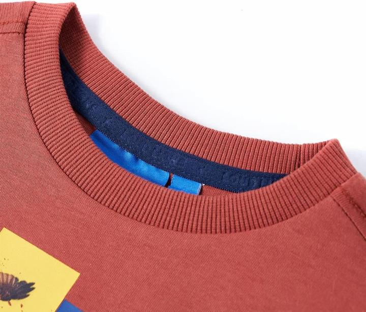 Image du produit VidaXL T-shirt manches longues enfant Henna 92,Matière : 100 % coton,Couleur (92)