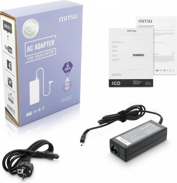 Immagine prodotto Mitsu caricabatterie per notebook 19v 3.16a 3.0x1.1 - samsung (60 W)