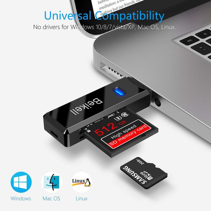 Actual product image Beikell Card reader 2-in-1 MiniPro (USB 3.0)