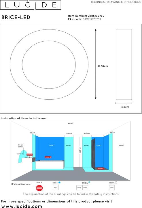 Immagine prodotto Lucide Brice-LED (1834 lm, PK30d)