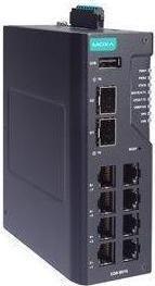Moxa EDR-8010-2GSFP-T - 8 FE copper and 2 GbE SFP multiport industrial secure router with firewallNAT, 1