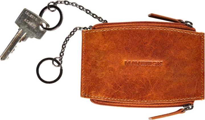 Produktbild Maverick New Men Doppelter Schlüsselanhänger aus Leder, Cognac