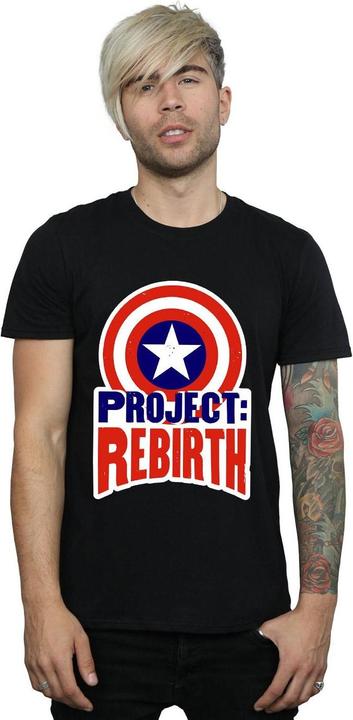 Actual product image Mens Captain America Project Rebirth T-Shirt (XL)