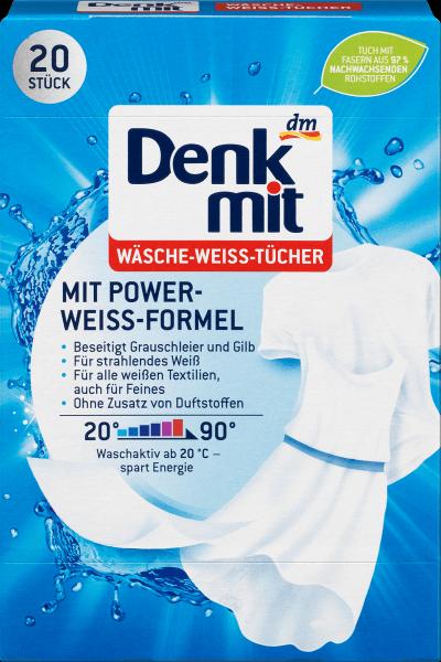 Produktbild dm Denkmit Wäsche-Weiss-Tücher (20 Waschgänge, Tücher)