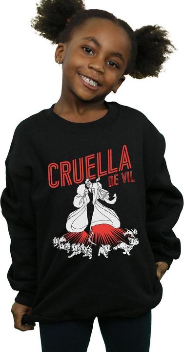 Actual product image Disney Girls Cruella De Vil Dalmatians Sweatshirt (128)