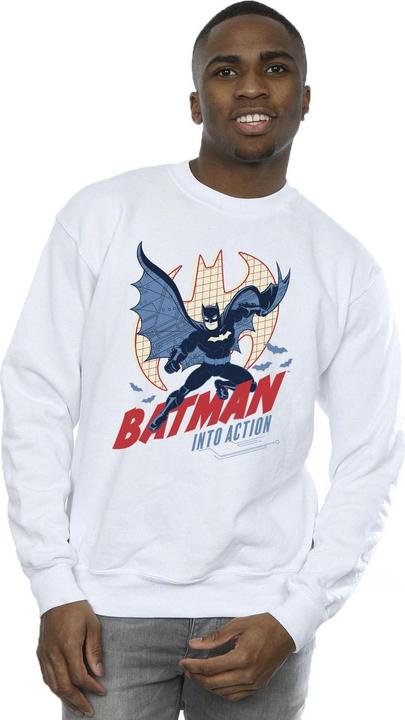 Actual product image Mens Batman Into Action Cotton Sweatshirt (S)