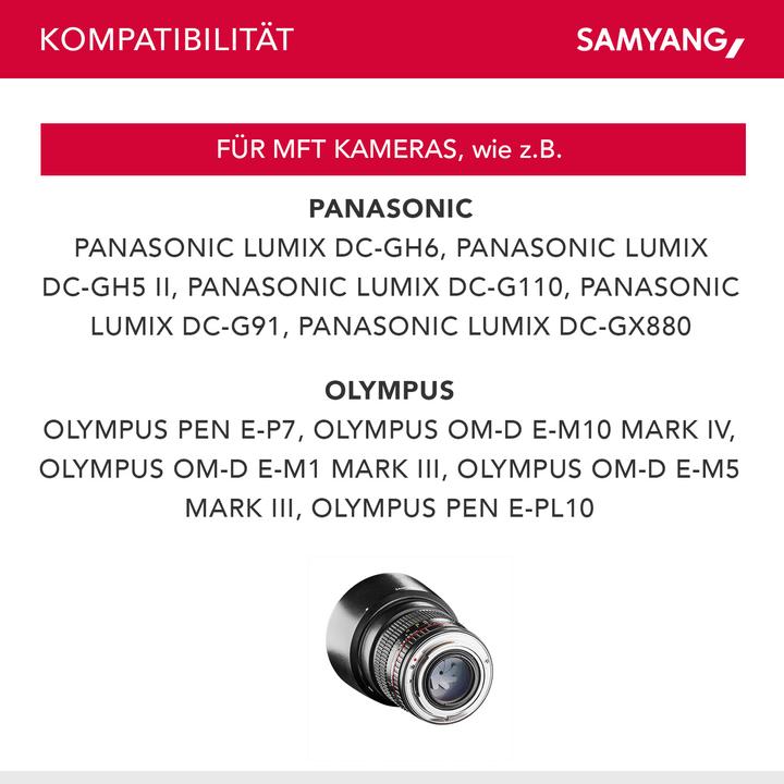 Image du produit Samyang 7.5mm f/3.5-22 MFT (Micro Four Thirds, APS-C / DX)