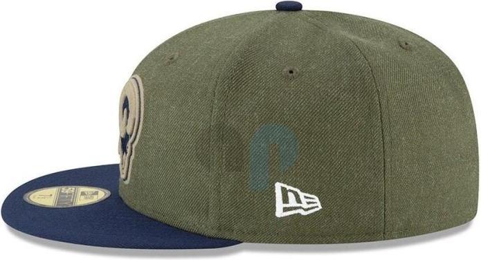 Image du produit New Era NFL - Los Angeles Rams - On Field 2018 Salute to Service 59Fifty Cap Olive 7 1/2 (56)