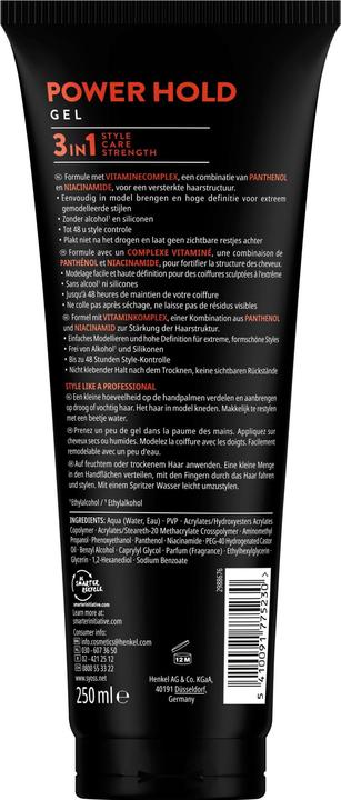 Produktbild Syoss Gel Power Hold 250ml (Haargel, 250 ml)