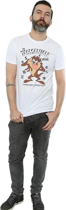 Actual product image Looney Tunes Mens Tasmanian Devil Vintage Cotton T-Shirt (M)