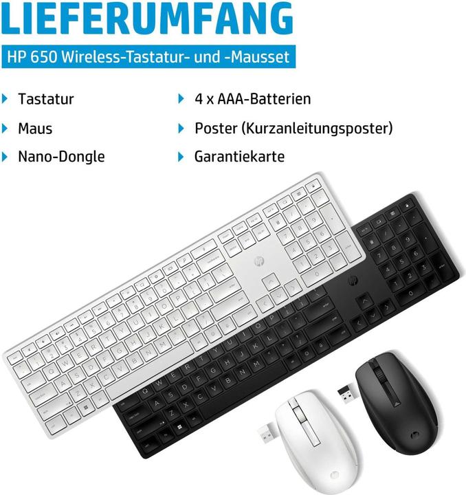 Actual product image HP 450 Keyboard (CH, Cable)