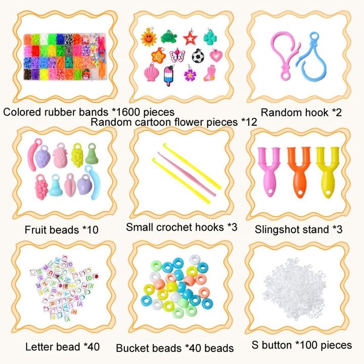Produktbild König Design DIY Gummibänder Set Loom Bänder Freundschaftsarmband selber machen Armbänder