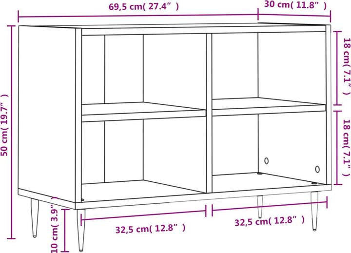Immagine prodotto VidaXL Nicolas (69,5 x 30 x 50 cm)