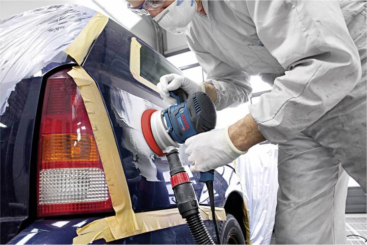 Image du produit Bosch Professional Ponceuse excentrique GEX 40-150 avec 1 x feuille de ponçage multi-trous C470 (Ponceuse excentrique, 400 W)