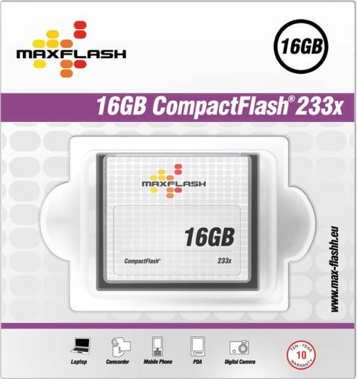 Actual product image Memorysolution MAXFLASH Flash memory card (16 GB, CF)