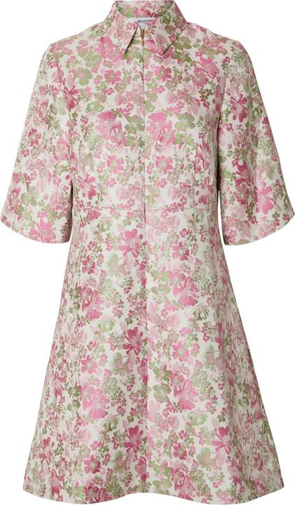 Actual product image Selected Femme Floral Jacquard Mini Dress (38)