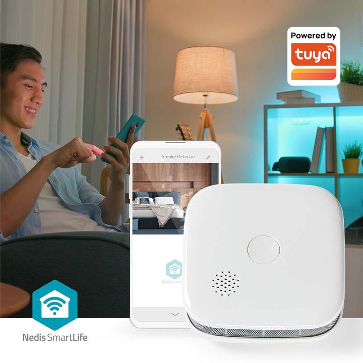 Produktbild Nedis SmartLife Rauchmelder | Wi-Fi | Batteriebetrieben | Sensorlebensdauer: 10 Jahre | EN 14604 | M