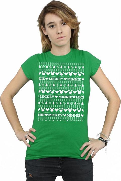 Produktbild Disney Mickey And Minnie Christmas Fair Isle TShirt (M)