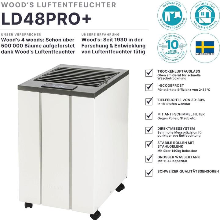 Actual product image Wood's LD-48 PRO+ (180 m², 43 l/24h)