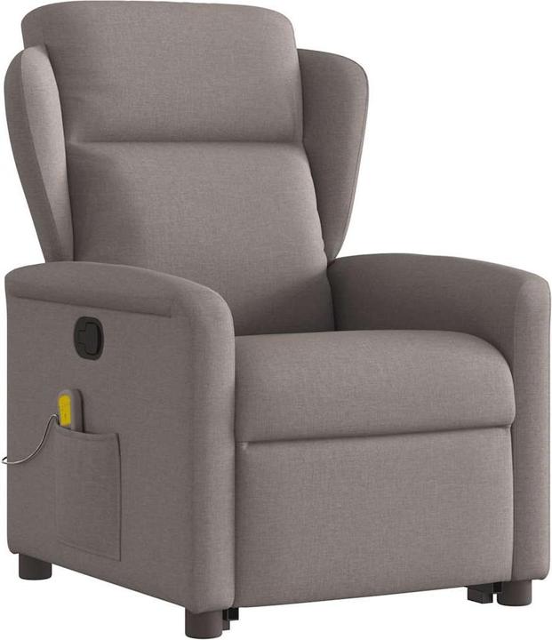 Image du produit VidaXL Fauteuil de massage électrique releveur Taupe Tissu