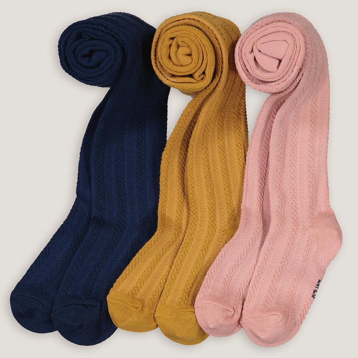 Immagine prodotto La Redoute Collections 3er-Pack unifarbene Strumpfhosen mit Zopfmuster