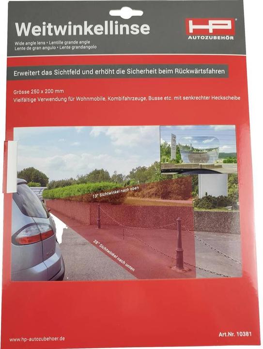 HP Autozubehör 10381 Weitwinkellinse 205 mm x 255 mm x 2 mm für Heckscheibe