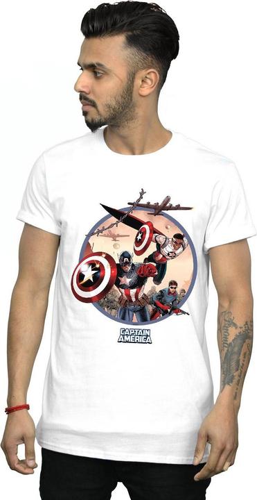 Immagine prodotto Captain America And Falcon In Battle Maglietta Uomo (L)