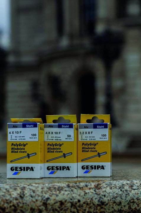 Actual product image Gesipa Blind rivets aluminium/steel 4x17 mm PolyGrip mini-pack with 50 pieces