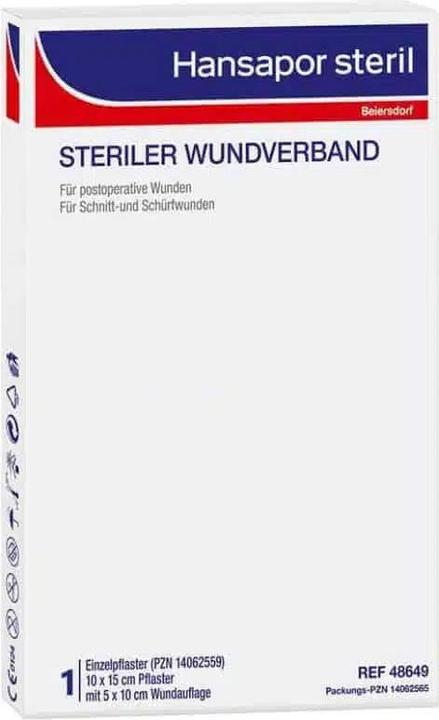Energie-Label Beiersdorf HANSAPOR STERIL 10X15CM (25 x)