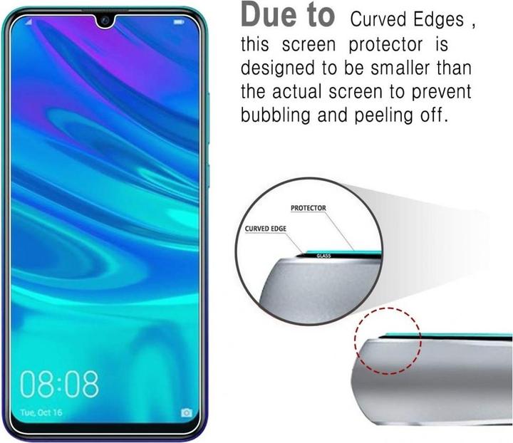 Actual product image Screenguard Huawei P Smart 2019 bulletproof glass protective film Case Friendly Design (1 Piece, Huawei P Smart+ (2019))