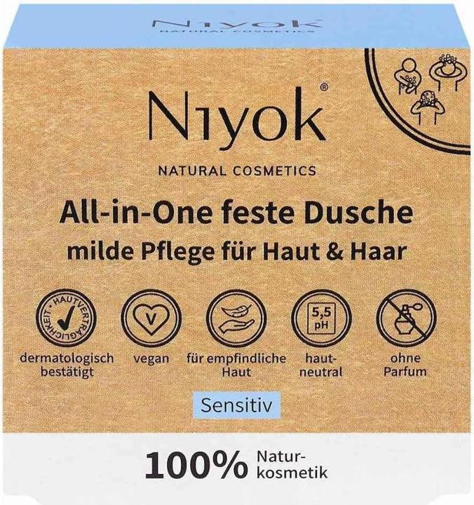 Actual product image Niyok Solid Shower all-in-one Sensitive 80 g