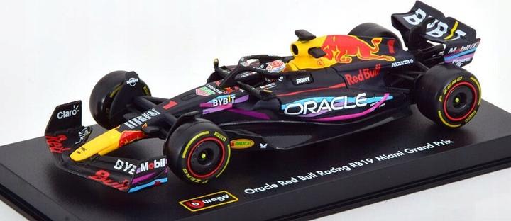 Image du produit Bburago Diecast 1:43 Formula Racing in Acrylic Box Red Bull RB19 Miami GP #Max Verstappen Ages 14+