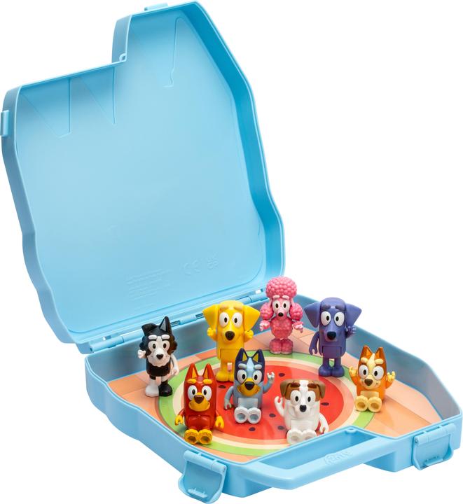 Produktbild Moose Bluey Play & Go Koffer mit 8 Spielfiguren