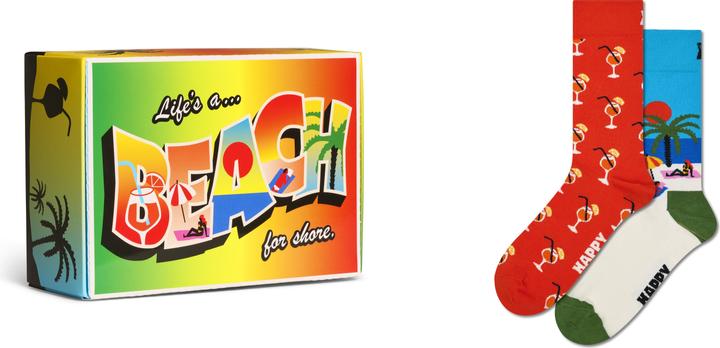 Immagine prodotto Happy Socks Vita da spiaggia (Confezione da 2, 36 - 40)
