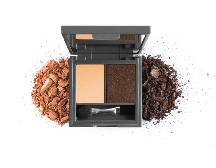 Actual product image Alix Avien Duo Eyeshadow - Warm Nude & Pearly Peanut (Brown)