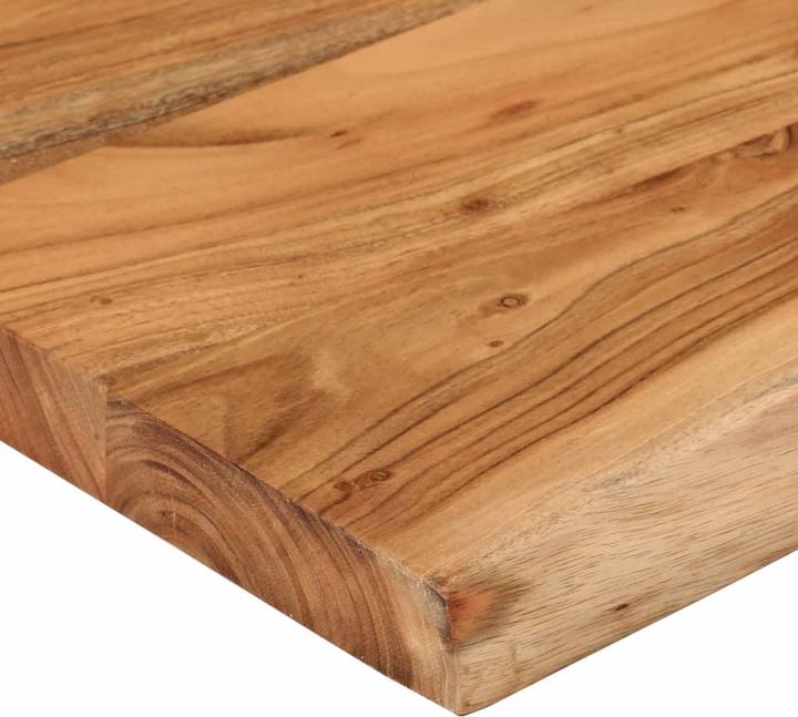 Immagine prodotto VidaXL Scaffale da parete rettangolare con bordo ad albero, scaffale da ufficio in legno massiccio di (40 x 2,5 x 2,5 cm)