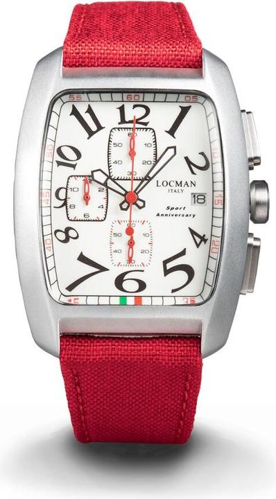 Produktbild Locman Italy Herrenuhr Sport Anniversary Chrono rot Ref. 0470 (Chronograph, 37 mm)