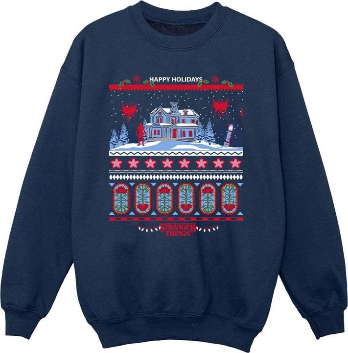 Netflix Stranger Things Fair Isle Sweatshirt Mädchen
