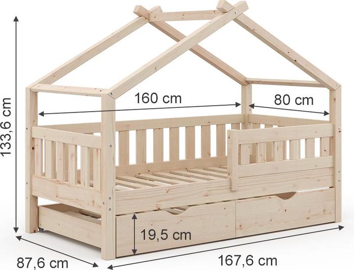 Actual product image VitaliSpa Hausbett Design (80 x 160 cm)