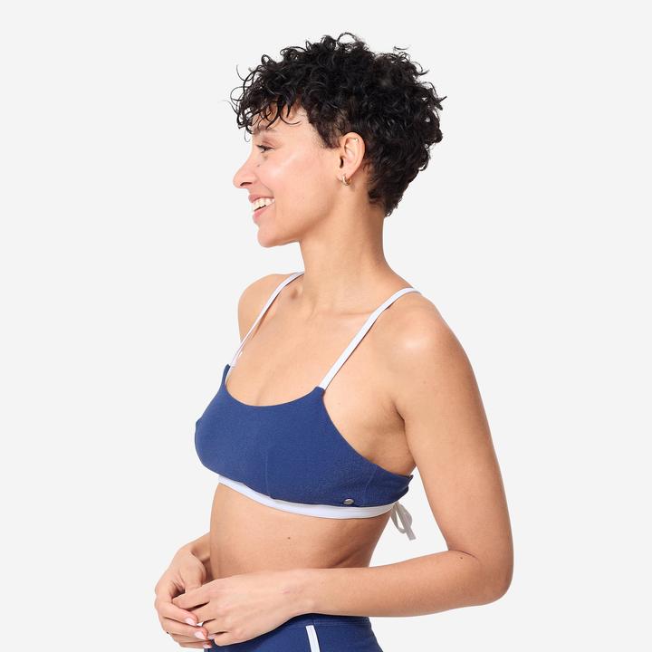 Produktbild Olaian Women's terry cloth bustier swimsuit top - Katy blue (40, 42)